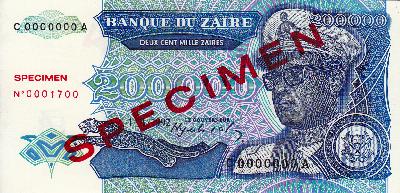 Beschrijving voorzijde: SPECIMEN